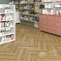 Фото - Ламинат Alpine Floor Эксперт (Herringbone), 34 класс, 12 Pro, Дуб Эльзас