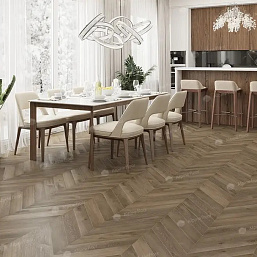 Фото - Кварцевый ламинат Alpine Floor Chevron Alpine Дуб Насыщенный