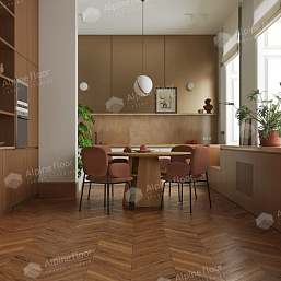 Фото - Ламинат Alpine Floor Chevron Art Орех Монблан