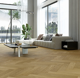 Фото - Кварцевый паркет Quartz Parquet Английская ёлка Дуб Медовый Раф