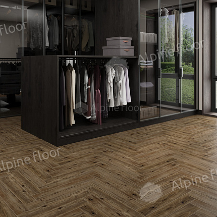 Фото - Ламинат Alpine Floor Herringbone 12 Pro Бордо