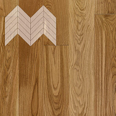 Фото - Паркет Елка Французская Lab Arte Chevron Дуб Натур лак 400х125х14 мм
