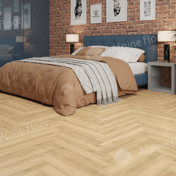 Фото - Ламинат Alpine Floor Эксперт (Herringbone), 33 класс, 8 мм, Дуб Шампань