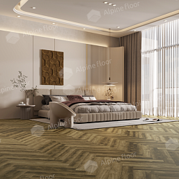 Фото - Ламинат Alpine Floor Эксперт (Herringbone), 33 класс, 8 мм, Дуб Марсель