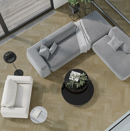 Фото - Кварцевый паркет Quartz Parquet Английская ёлка Дуб Карельский
