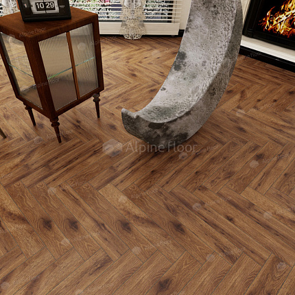 Фото - Ламинат Alpine Floor Herringbone 10 Дуб Калабрия