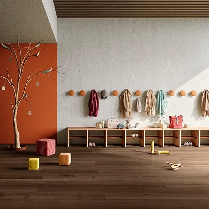 Фото - LVT плитка Invictus замковая Maximus Plank Highland Oak Chocolate