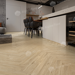 Фото - Ламинат Alpine Floor Эксперт (Herringbone), 33 класс, 8 мм, Дуб Лион