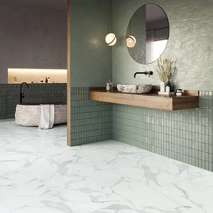 Фото - LVT плитка Invictus Primus Tile MPure Marble Snow