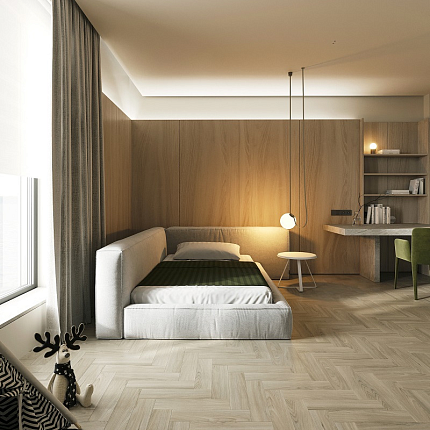 Фото - Кварцевый ламинат Fargo Herringbone Вяз Оксфорд